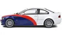 2000 BMW E46 M3 Streetfighter Diecast Model 1/18 - White with Blue & Red Graphics by Solido