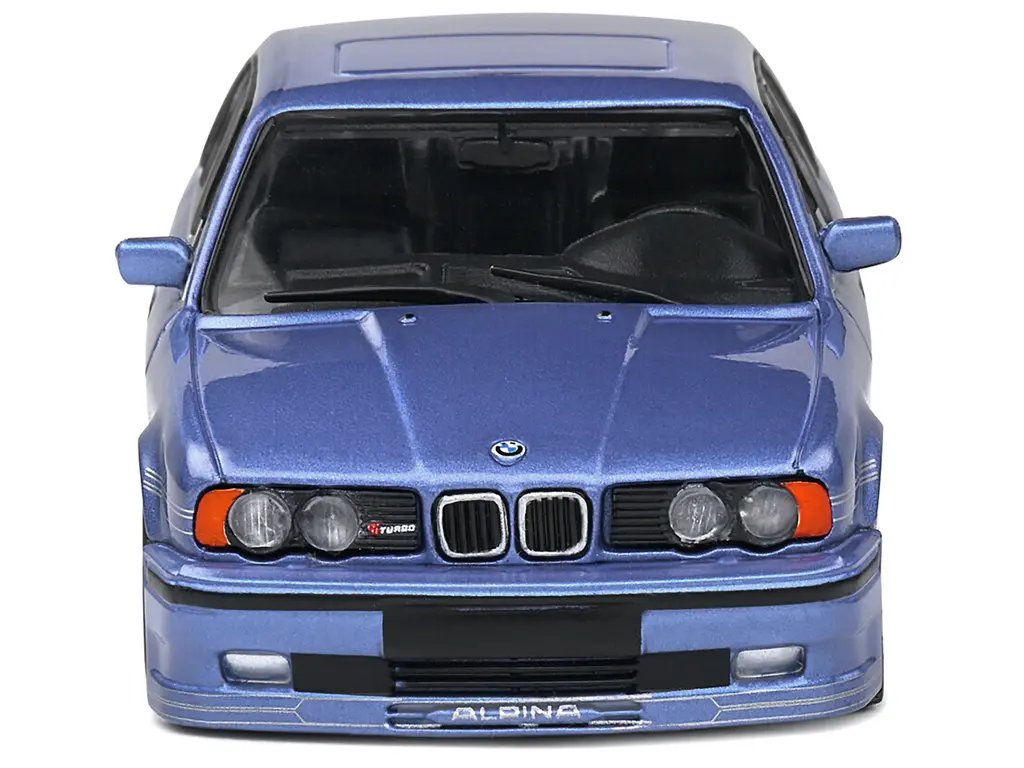 1994 Alpina B10 E34 BiTurbo Blue Metallic 1/43 Diecast Model by Solido 4 1994 Alpina B10 E34 BiTurbo Blue Metallic 1/43 Diecast Model by Solido - Image 4