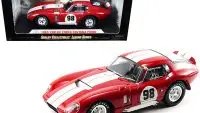 1965 Shelby Cobra Daytona Coupe #98 Red with White Stripes 1/18 Diecast Model Car by Shelby Collectibles