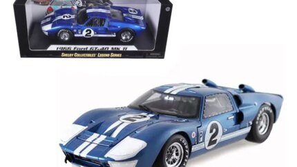 1966 Ford GT40 Mark II #2 Blue Diecast Model - 1/18 Shelby Collectibles Sebring Edition
