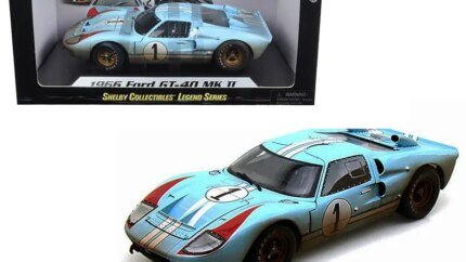 1966 Ford GT-40 MK II #1 Le Mans Diecast Model 1/18 by Shelby Collectibles