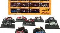 Collectible 1/32 Diecast Indian Motorcycle Models Set by New Ray - 11 Piece Collection