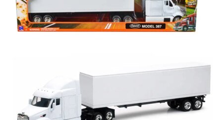 Peterbilt 387 Truck with Dry Goods Trailer 1/43 Diecast Model - Long Haul Trucker Series by New Ray