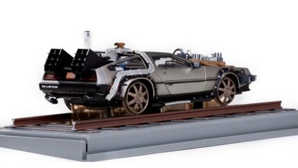 Buy DMC DeLorean Time Machine Railroad Version 1/18 Diecast Model - Back to the Future III Collectible