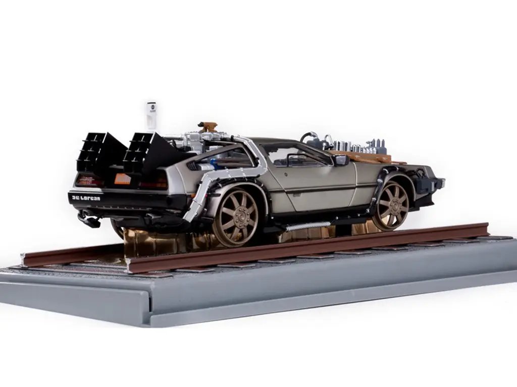 Buy DMC DeLorean Time Machine Railroad Version 1/18 Diecast Model – Back to the Future III Collectible