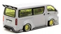 Toyota Hiace Widebody Van RHD Gray 1/43 Diecast Model by Tarmac Works - Hobby43