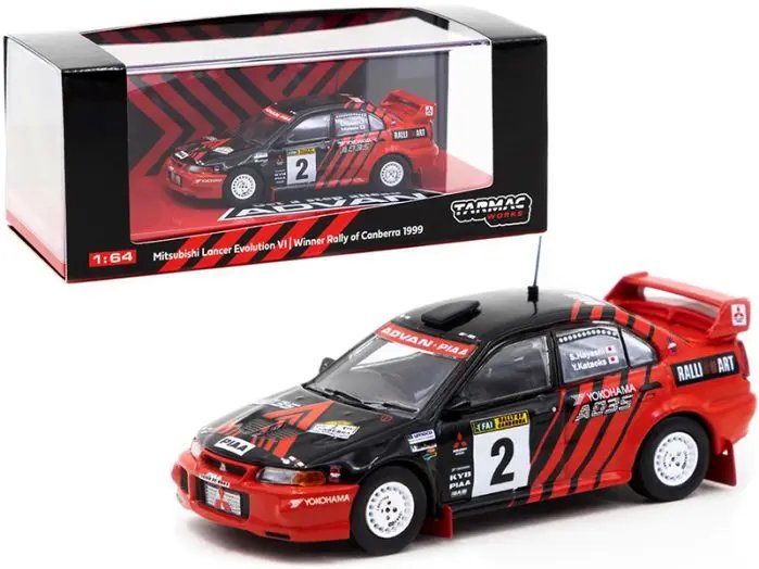 1999 Mitsubishi Lancer Evolution VI Advan Rally Winner 1/64 Diecast by ...