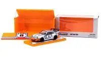 RWB 964 #8 Silver Metallic 'Ichiban Boshi' 1/64 Diecast Model with Display Case by Tarmac Works
