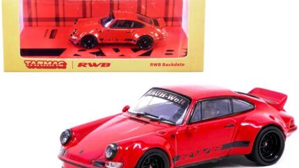 Porsche RWB Backdate Red with Black Stripes