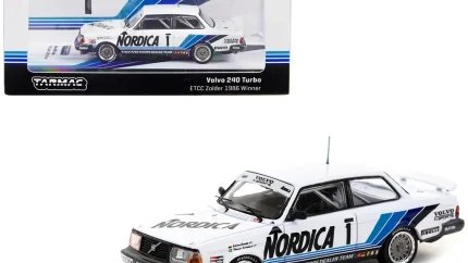 Volvo 240 Turbo #1 Johnny Cecotto - Thomas Lindstrom Winner "ETCC Zolder" (1986) "Hobby64" Series 1/64 Diecast Model Car by Tarmac Works