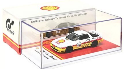 1988 Toyota Supra 3.0GT Turbo A RHD Shell x Gran Turismo 7 Special Edition 1/64 Diecast by Tarmac Works