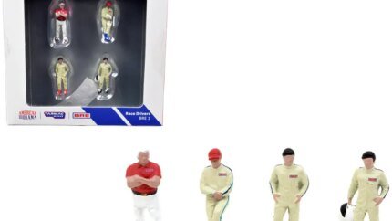 Race Drivers 4-Piece Diecast Figure Set 'BRE' for 1/64 Scale Models by Tarmac Works