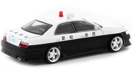 Toyota Vertex Chaser JZX100 RHD Japanese Police Diecast 1/64 Model - Tarmac Works Global64
