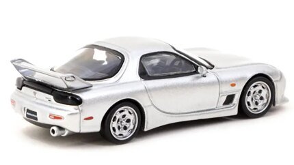 Mazda RX-7 FD3S Mazdaspeed A-Spec RHD Silver Stone Metallic 1/64 Diecast Model by Tarmac Works - Global64 Series