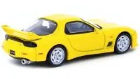 Mazda RX-7 FD3S Mazdaspeed A-Spec RHD Yellow 1/64 Diecast Model by Tarmac Works - Global64 Series