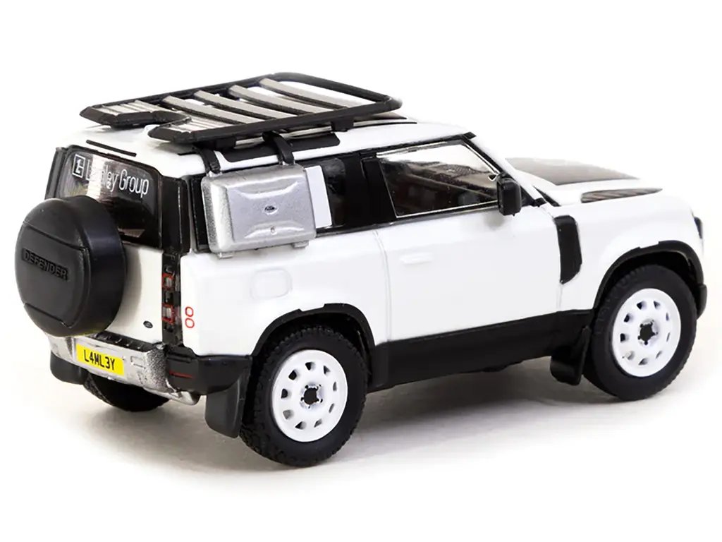 Exclusive Lamley Edition: Land Rover Defender 90 White Metallic 1/64 Diecast by Tarmac Works