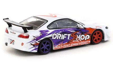 Exclusive Nissan Silvia S15 RHD DriftShop Edition 1/64 Diecast by Tarmac Works