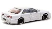 Limited Edition Toyota Mark II JZX100 Vertex RHD 1/64 Diecast Model by Tarmac Works - Silver Metallic Global64 Series