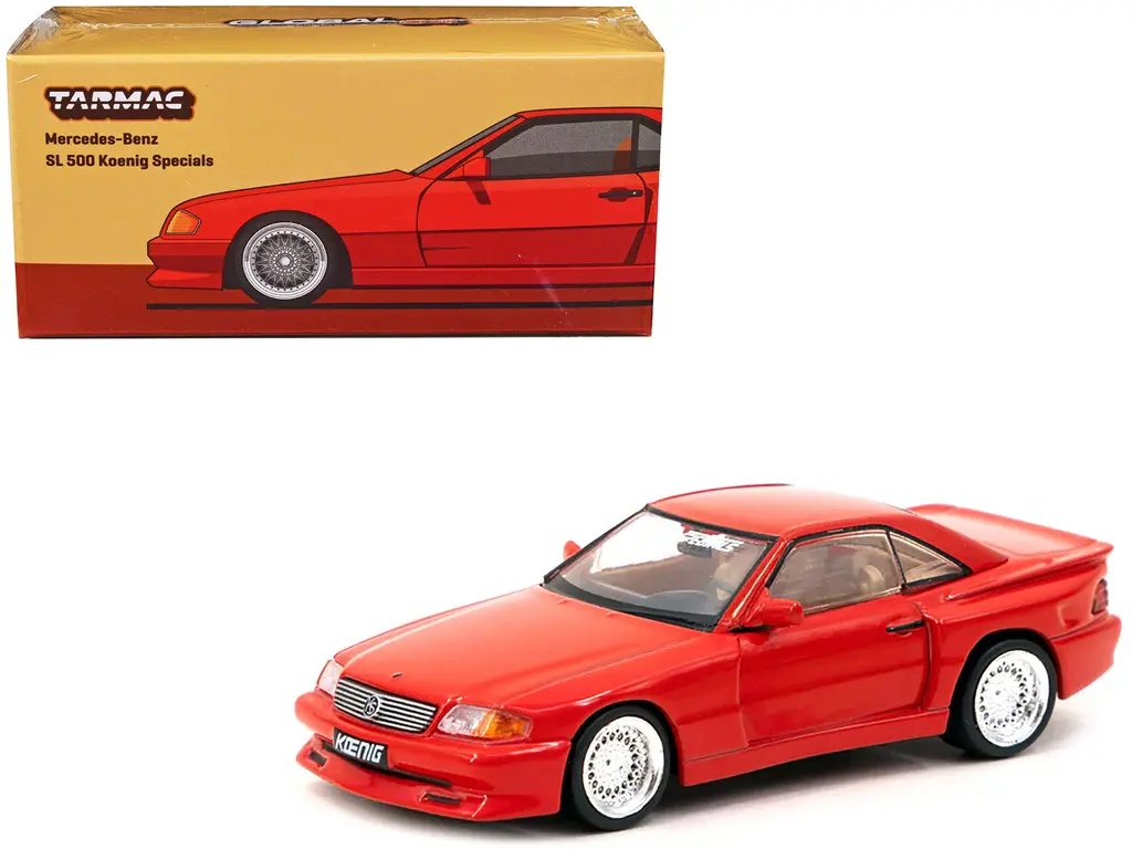 Exclusive Mercedes-Benz SL 500 Koenig Specials Red 1/64 Diecast by Tarmac Works 2 Exclusive Mercedes-Benz SL 500 Koenig Specials Red 1/64 Diecast by Tarmac Works - Image 2