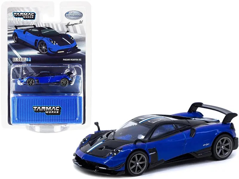 Paragon 1/64 Mitsubishi 3000GT GTO Sunroof Yellow Diecast Car Pagani Huayra BC Blue Francia Metallic