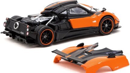 Pagani Zonda Cinque Arancio Saint Tropez 1/64 Diecast Model by Tarmac Works - Global64 Series