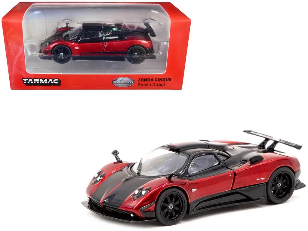 Pagani Zonda Cinque Bianco Rosso 1/64 Diecast Model by Tarmac Works – Global64 Series