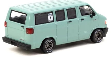 Light Green Dodge RAM 150 Van Diecast Model 1/64 - Tarmac Works Global64 Series