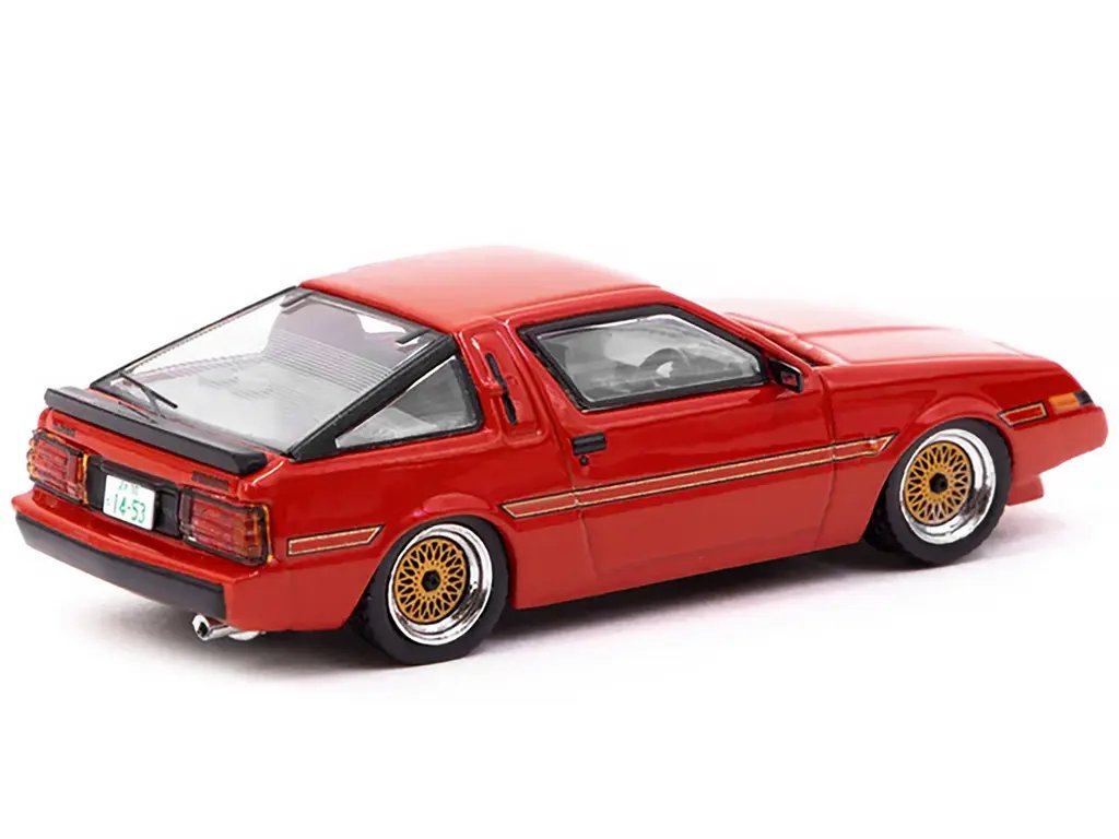 Mitsubishi Starion RHD Bright Red 1/64 Diecast by Tarmac Works