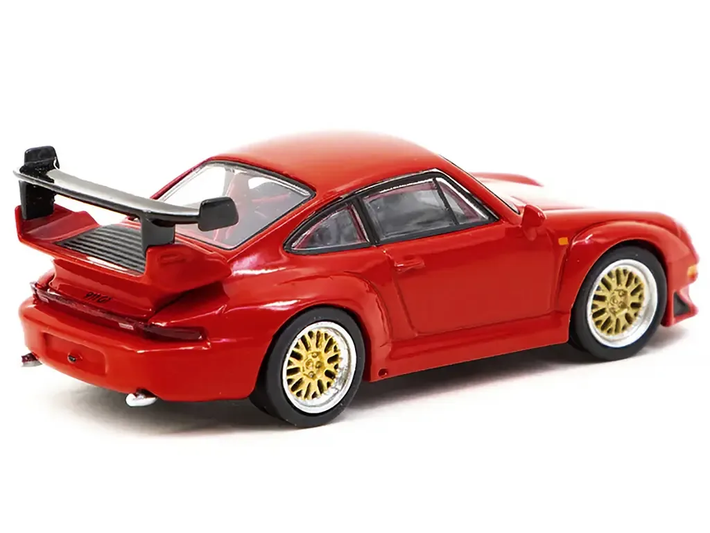 Limited Edition Porsche 911 GT2 Red Diecast Model Car 1/64 by Schuco & Tarmac Works
