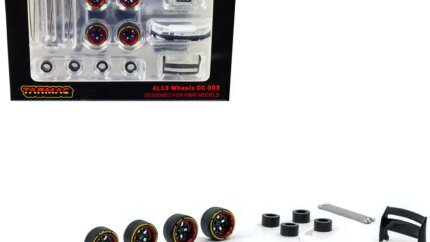 AL13 Wheels DC 003: Red & Black RWB Model Car Parts - Parts64 Series by Tarmac Works