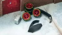 Rotiform HUR Wheels & Parts for 1/64 RWB Model Cars by Tarmac Works