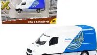 1990 Mercedes Benz Sprinter Van Diecast Model 1/87 HO Scale - STCS Satellite TeleCom Security by Classic Metal Works