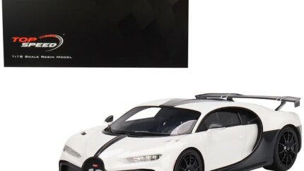 Exclusive Bugatti Chiron Pur Sport 1/18 Model Car - White & Black by Top Speed