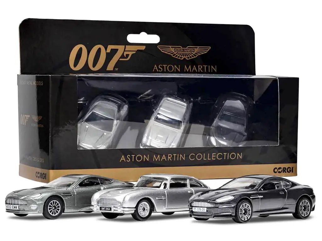 Exclusive Aston Martin James Bond 007 Diecast Model Car Set by Corgi – 3-Piece Collection
