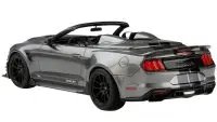 2021 Shelby Super Snake Speedster Convertible Carbonized Gray Metallic with Black Stripes 1/18 Model Car by GT Spirit for ACME