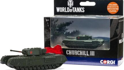Churchill Mk III Infantry Tank USSR Diecast Model - Corgi's World of Tanks Collectible