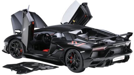 Stunning Lamborghini Aventador SVJ Nero Nemesis 1/18 Model by Autoart - Matt Black Masterpiece