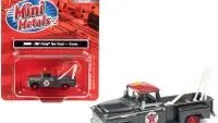 1957 Chevrolet Stepside Tow Truck Texaco Gray Metallic 1/87 Scale Model by Classic Metal Works
