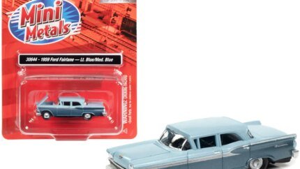 1959 Ford Fairlane Wedgewood & Surf Blue 1/87 Scale Model Car - Classic Metal Works
