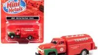 Vintage 1954 Ford Tanker Truck Model - Red & Green Conoco 1/87 HO Scale by Classic Metal Works