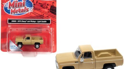 1975 Chevrolet 4x4 Pickup Truck HO Scale Model - Light Saddle Beige by Classic Metal Works