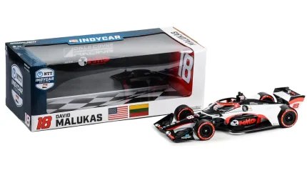 2023 Dallara IndyCar #18 David Malukas Diecast Model - HMD Trucking Dale Coyne Racing 1/18 by Greenlight