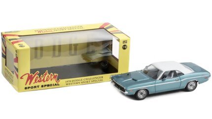 1970 Dodge Challenger Western Sport Special 1/18 Diecast Model - Light Blue Metallic by Greenlight