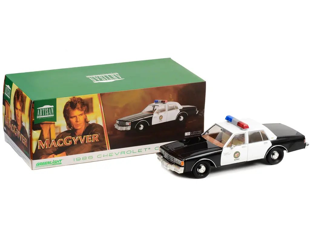 1986 Chevrolet Caprice LAPD Diecast Model – MacGyver TV Series Collectible by Greenlight