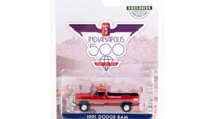 1991 Dodge Ram D-250 Red 1/64 Diecast - Indy 500 Official Truck by Greenlight