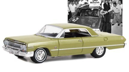 Limited Edition 1963 Chevrolet Impala SS Gold Metallic 1/64 Diecast by Greenlight