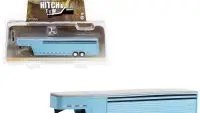 Premium 26-Foot Light Blue Gooseneck Livestock Trailer - Durable & Spacious Hitch
