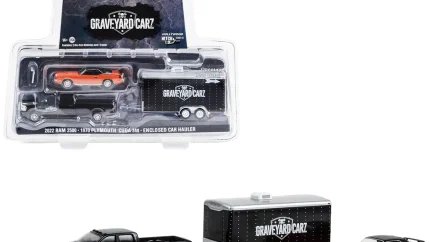 Buy the Ultimate Hollywood Hitch: 2022 Ram 2500 & 1970 Plymouth Barracuda with Enclosed Trailer