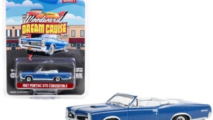 1967 Pontiac GTO Convertible Diecast - Blue Metallic, Woodward Dream Cruise Edition by Greenlight