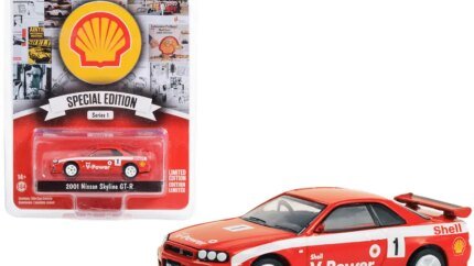 2001 Nissan Skyline GT-R R34 Shell Racing Diecast 1/64 Model by Greenlight